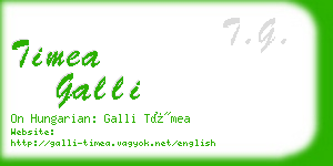 timea galli business card